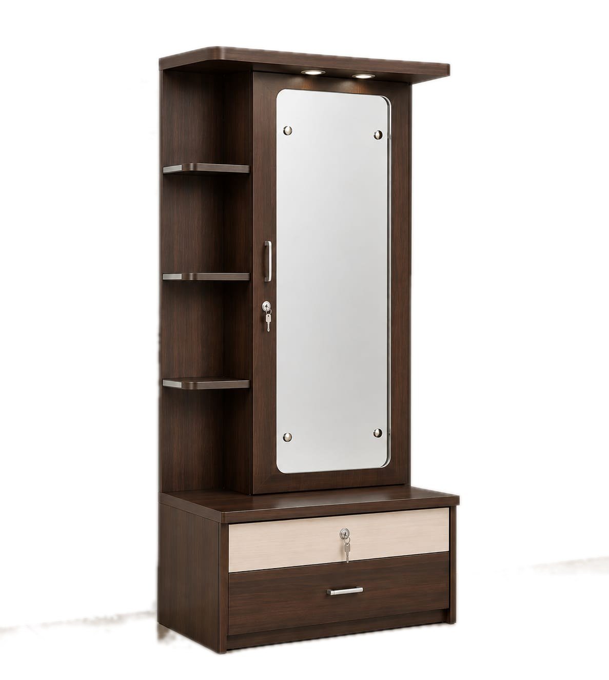 Lumen Dressing Table, wenge & ivory oak