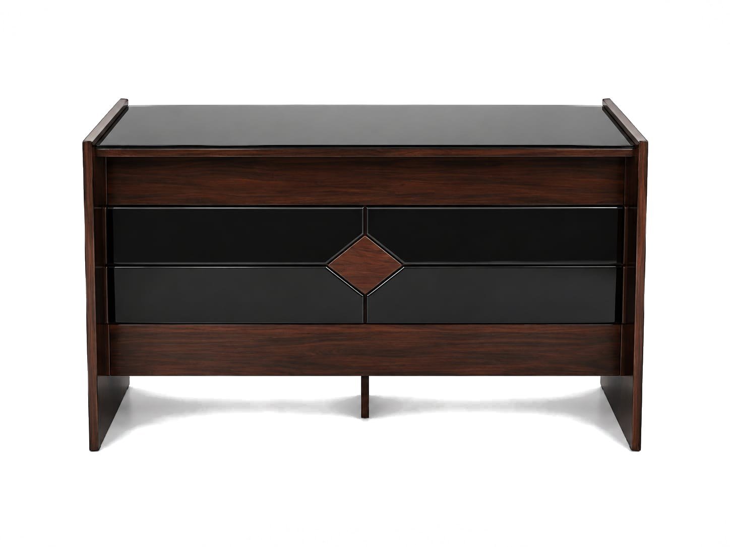 Onyx Sideboard, rosewood & onyx glass